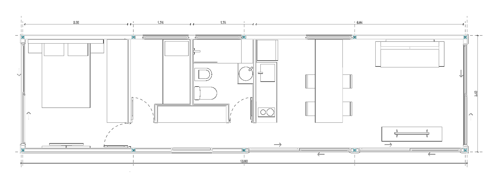 Steel Frame dimensiones